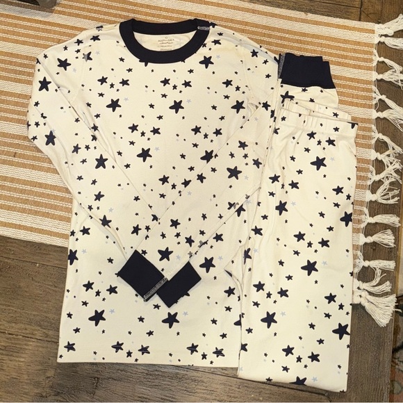 Moon and Back by Hanna Andersson Star Print Pajama Set Size 14 Boys - Picture 1 of 5